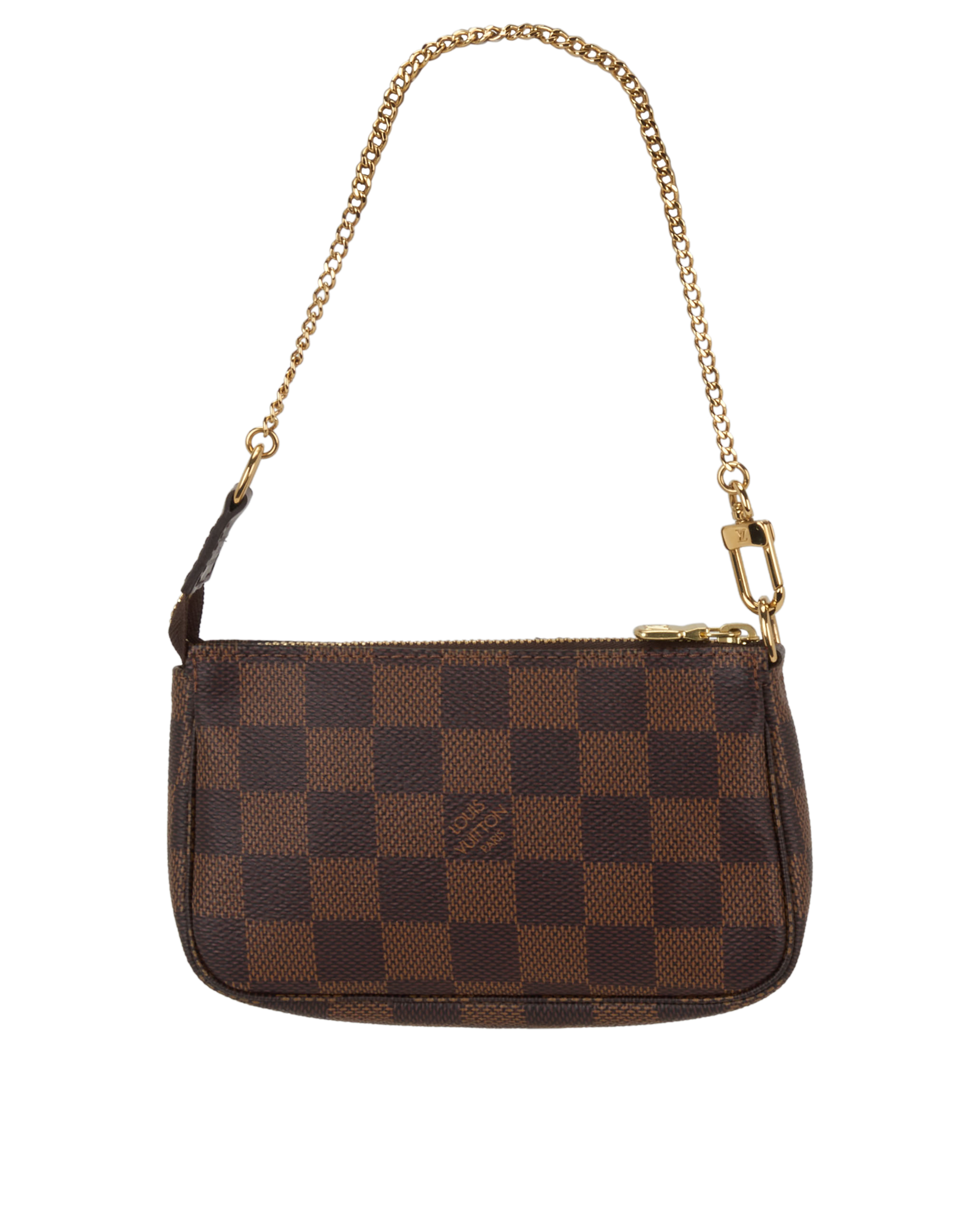 Mini Pochette Accessories, &pound;450, Handbags, Brown, Canvas, Back view